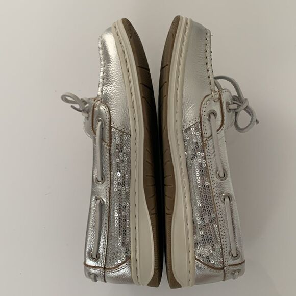 Sebago Silver Embellished Sequins Shoes Size 8 - Picture 7 of 12